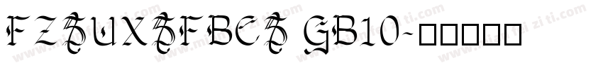 FZSUXSFBCS GB10字体转换